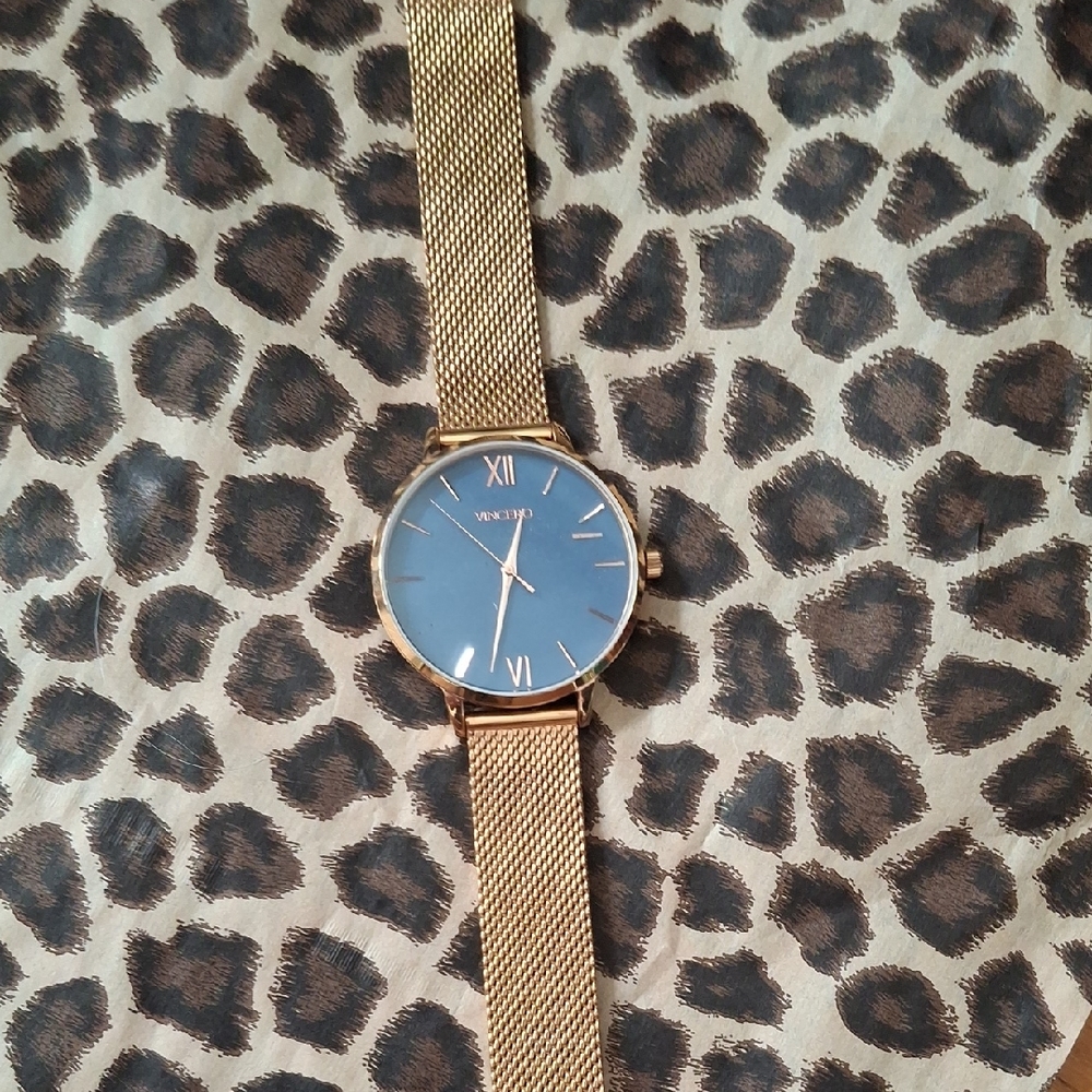 VINCERO Gold and Blue Women's Watch